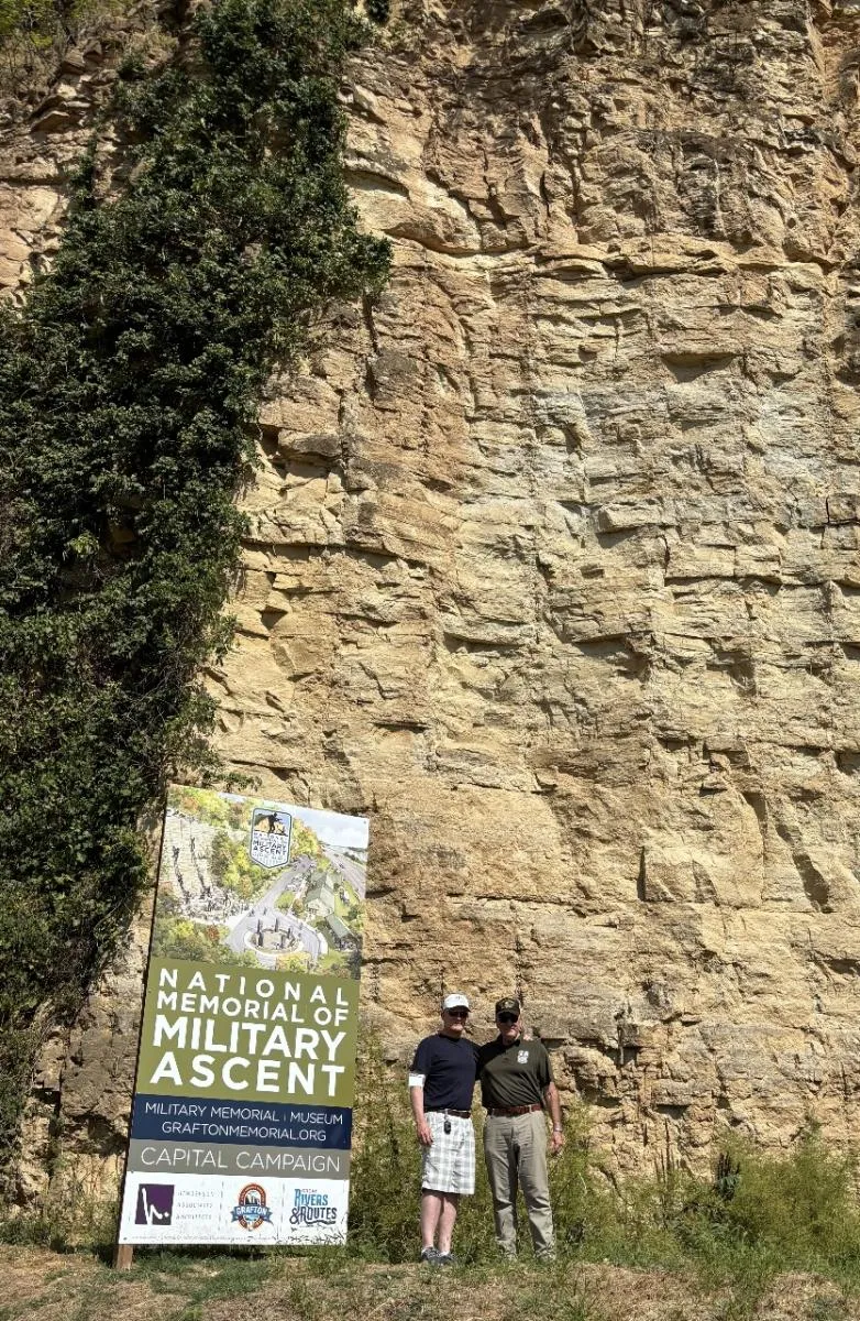 Vertical view of the NMMA site on the Grafton bluffs