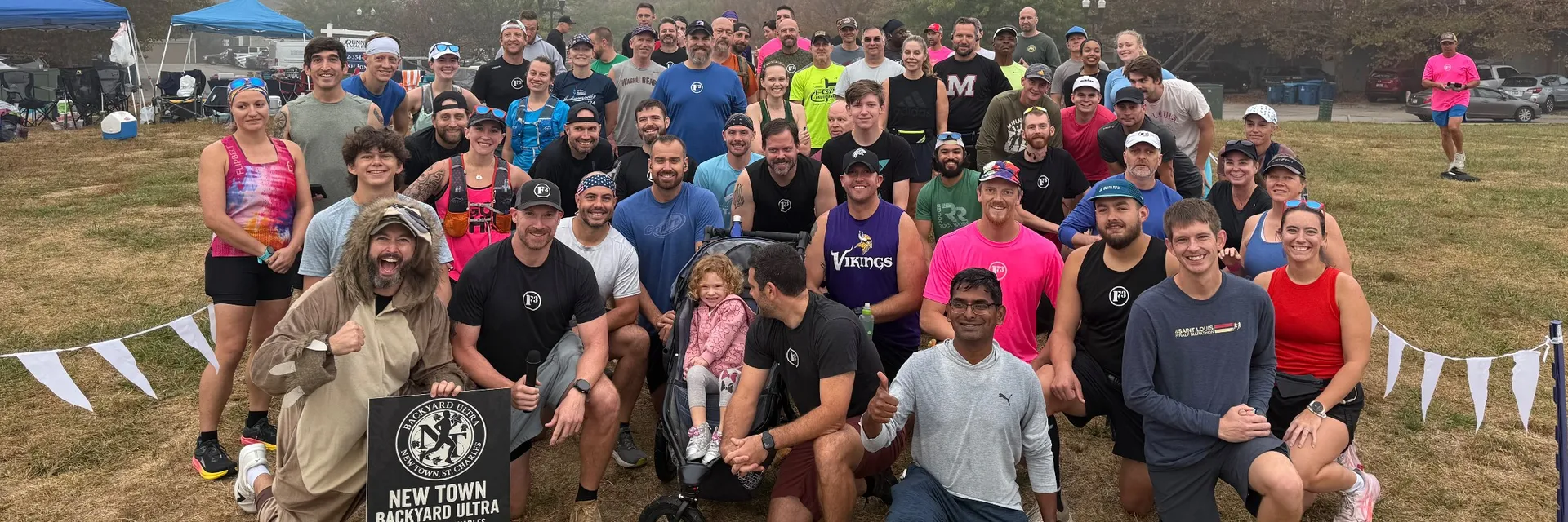Participants gather for a group photo at the first New Town Backyard Ultra