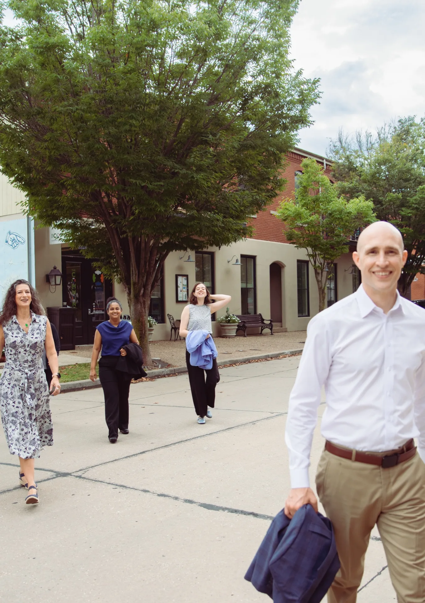 Walking in New Town neighborhood at NTx