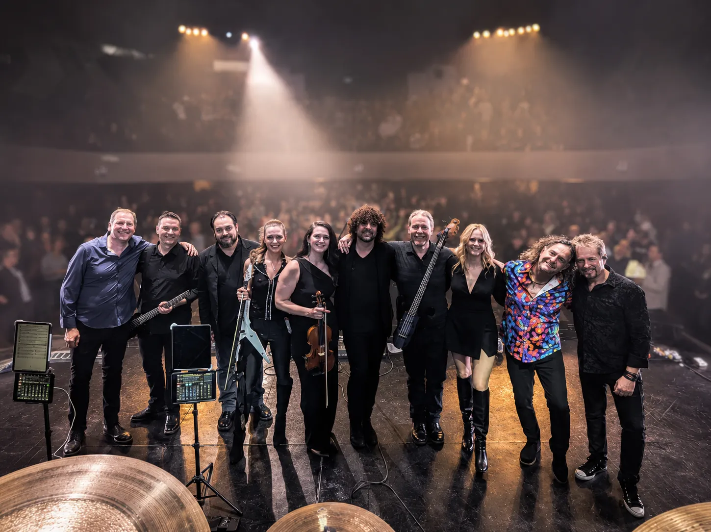 The 10-piece Mr. Blue Sky ensemble with frontman Jeff Faulkner and string trio