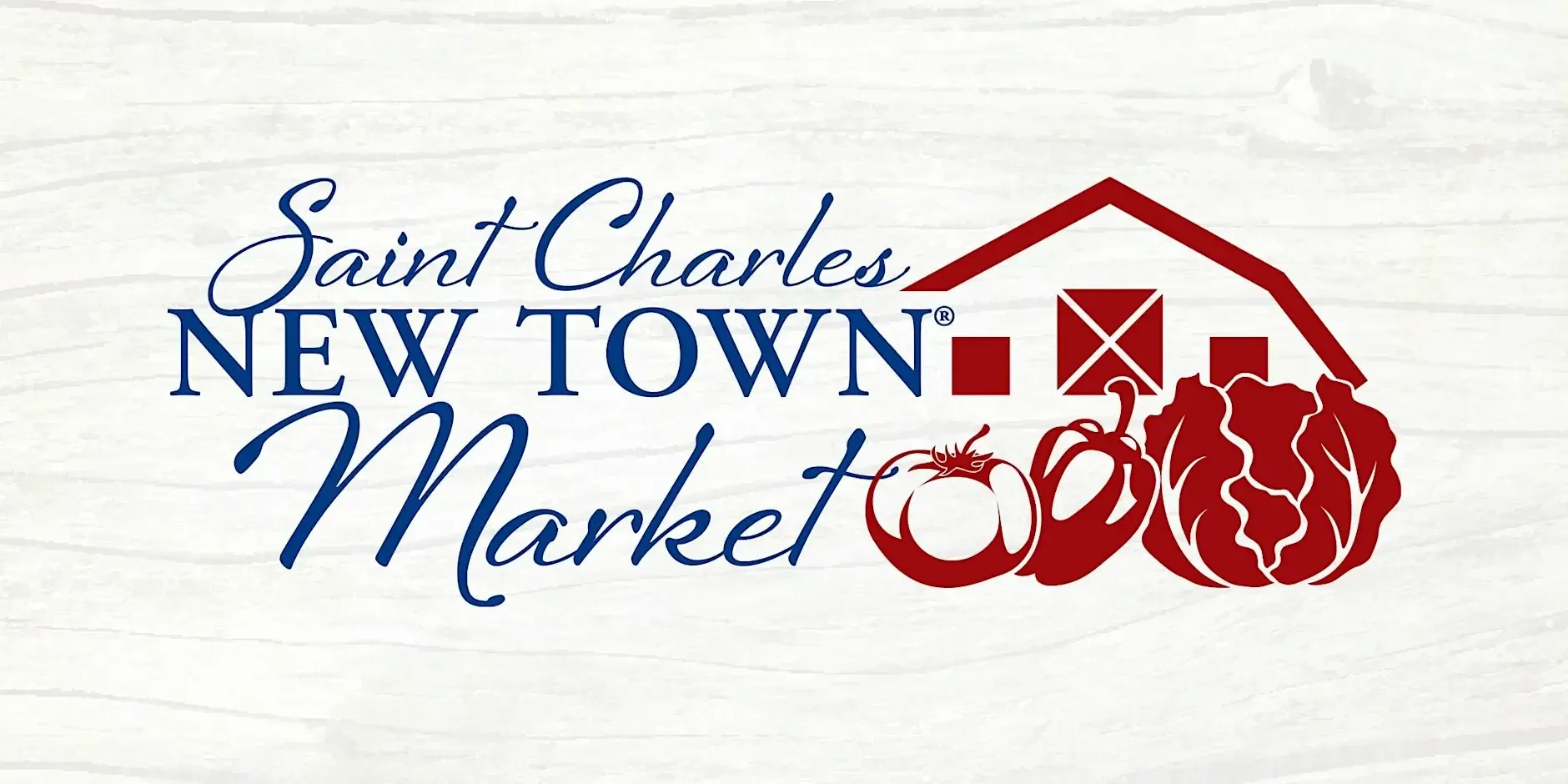 Vendor booths with fresh produce and handcrafted goods at the Saint Charles New Town Market